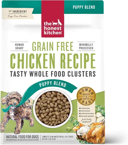 Vista 11 de The Honest Kitchen Whole Food Clusters - Alimento seco para perros sin granos para cachorros, bolsa de 1 libra (paquete de 2)