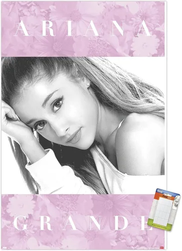 Vista 14 de Trends International Ariana Grande - Póster de pared floral, 14.725 x 22.375 pulgadas, versión enmarcada de madera de granero