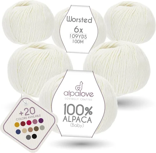 Vista 43 de Set de Lana Abultada (6 x 50 g) Súper Suave de Alpaca Bebé para Tejer Antracita 300 Metros