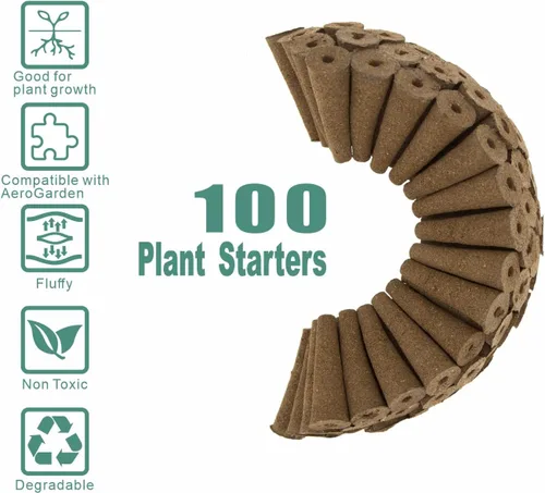 Vista 2 de Paquete de 100 esponjas de crecimiento, esponjas hidropónicas compatibles con Aerogarden, iDOO