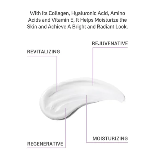 Vista 4 de Crema de colágeno para la cara con ácido hialurónico y vitamina E - Crema hidratante facial de cuello para mujeres y hombres - Cuidado diario