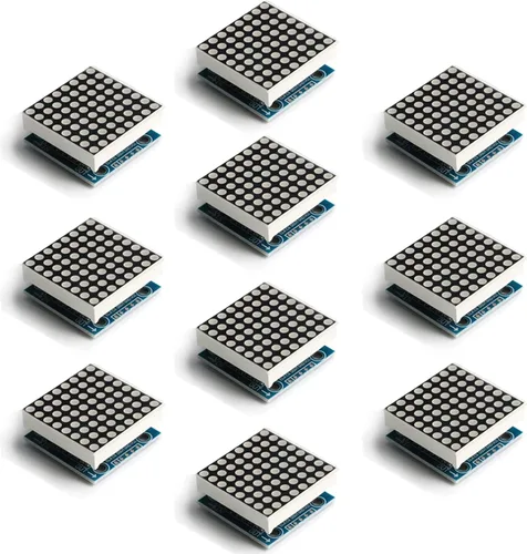 Vista 2 de MAX7219 Pantalla de matriz de puntos - Pantalla integrada 4 en 1, unidad de control SCM, LED, componentes electrónicos, 5V