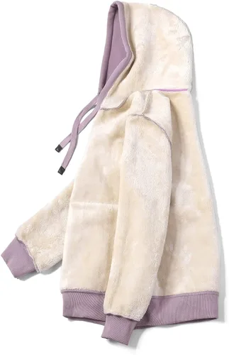 Vista 7 de Gnveub Sudadera casual de invierno con capucha y forro polar Sherpa para mujer, suéter grueso con bolsillos
