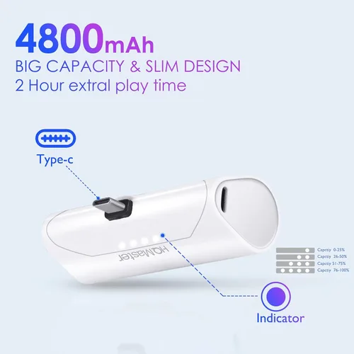 Vista 2 de Paquete de batería para Oculus Quest 2 batería recargable de 4800 mAh compatible con OculusMeta Quest 2 y auriculares Quest extra 2 horas