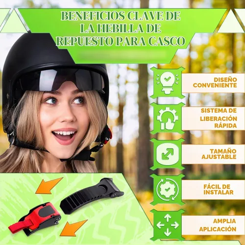 Vista 4 de Kit de hebilla de liberación rápida para casco de motocicleta, correas de hasta 0.77 pulgadas