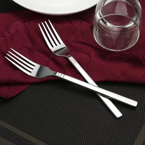 Vista 6 de Tenedor de cena de acero inoxidable, 12 piezas, 7.87 pulgadas