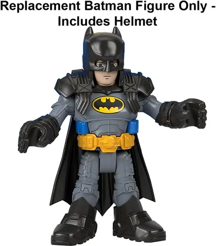 Vista 2 de Pieza de repuesto para Imaginext Super-Friends Playset - HML03 ~ Figura de Batman Poseable de repuesto ~ Incluye casco