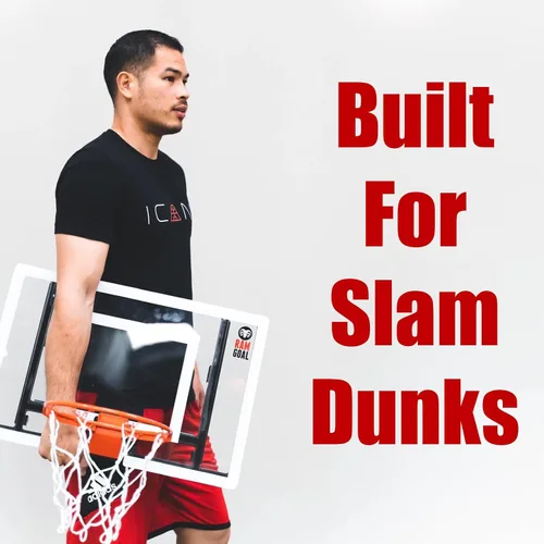 Vista 12 de RAMGOAL Canasta de baloncesto montada en la pared, mini ajustable para interiores con pelota Tablero de 24" resistente a roturas con borde