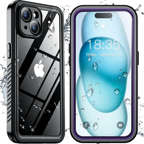 Vista 25 de SPIDERCASE Funda impermeable para iPhone 12 Pro Max, lente integrada y protector de pantalla, protección completa resistente, 12 pies, a prueba
