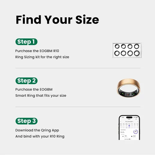 Vista 2 de Smart Health Ring - Rastreador de salud del sueño para mujeres y hombres con frecuencia cardíaca, oxígeno en sangre, monitor de sueño, pasos