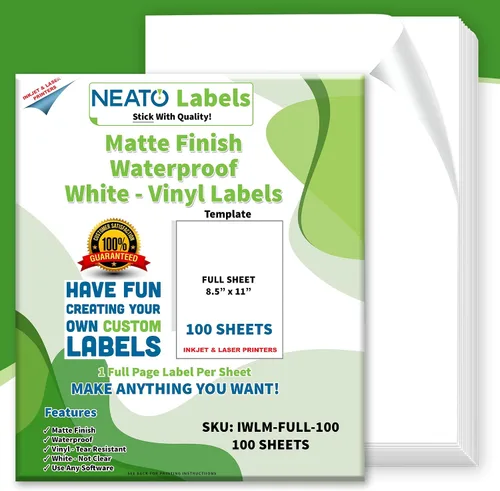 Vista 7 de Calcomanías de vinilo mate imprimibles personalizadas (8.5 x 11 pulgadas), impermeables, resistentes al desgarro, para impresoras de inyección