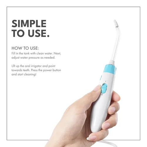 Vista 6 de ToiletTree Products Irrigador dental dental para niños, irrigador dental para niños, irrigador dental sin BPA con capacidad de 20.3 fl oz y presión