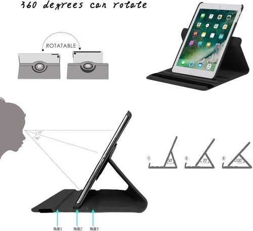 Vista 5 de Funda Inteligente con Soporte Giratorio 360 para iPad Air (3ª generación) 10.5" y iPad Pro 10.5" - Función de Activación/Suspensión Automática
