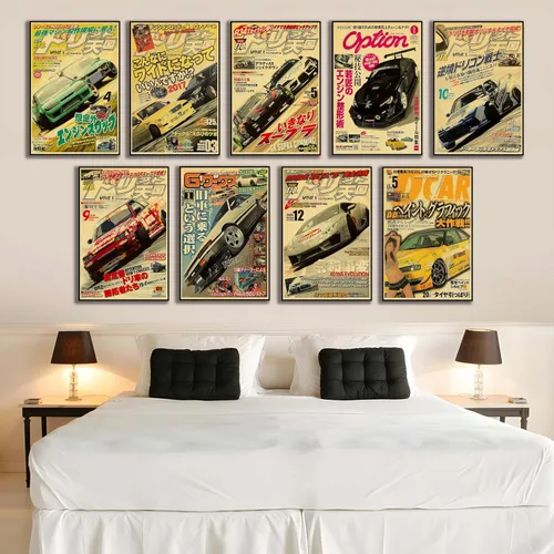 Vista 7 de VejiA JDM - Póster de automóvil para pared, impresiones artísticas de auto apanese, impresiones artísticas de superdeportivo