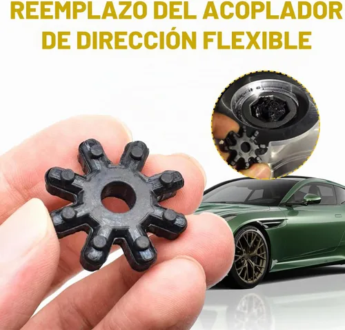 Vista 3 de Ziciner 4 piezas de repuesto de acoplador de dirección flexible, columna de máquina de dirección asistida automática, rueda de goma de plástico