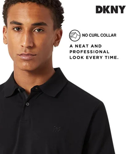 Vista 3 de DKNY Polo para hombre - Polos de manga corta para hombre Polos de algodón para hombre