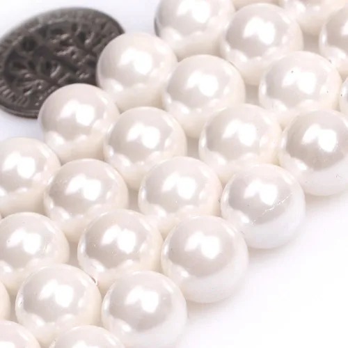 Vista 7 de GEM-Inside Shell Gemstone Loose Beads Bezhu Black Dyed 0.394 in Redondo Cristal Energía Piedra Energética Poder para hacer joyas 15 pulgadas