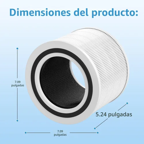 Vista 9 de Filtro de repuesto Core 200S para purificador de aire WiFi inteligente LEVOIT Core 200S-P