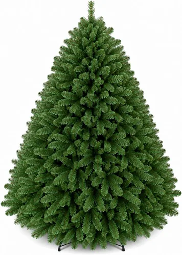 Vista 10 de Árbol de Navidad artificial de 4.5 pies, abeto de alta calidad con bisagras de metal y base plegable, para reuniones en el hogar y decoraciones