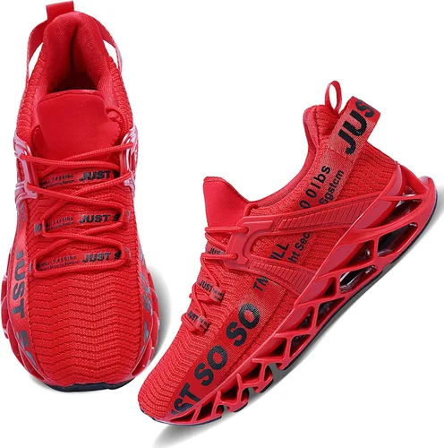 Vista 7 de COKAFIL - Zapatos de correr para hombre, tenis atléticos con bordes para caminar
