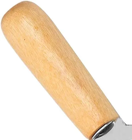 Vista 3 de Juego de 6 mini esparcidores de mantequilla de acero inoxidable con mango de madera de 4 pulgadas