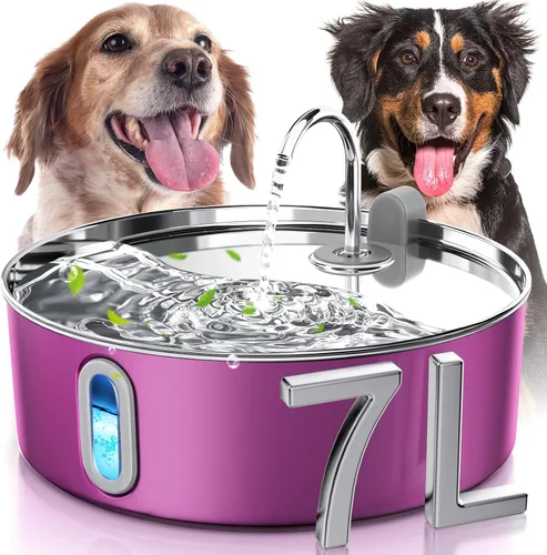 Vista 11 de Fuente de Agua de Acero Inoxidable para Perros y Gatos con Cuenco y Filtros de Reemplazo, Ideal para Perros Grandes, Gatos y Hogares con Múltiples