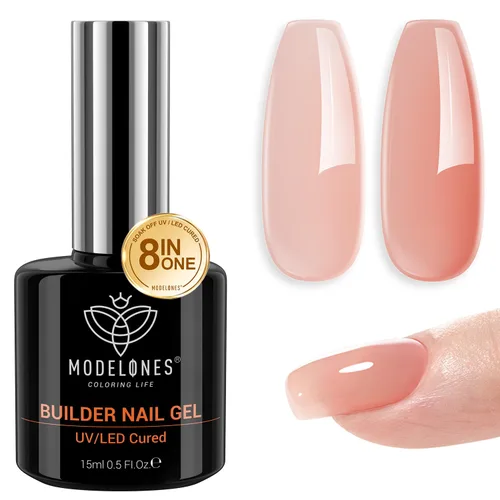 Vista 14 de modelones Solución de engrosamiento de uñas, deshidratador e imprimación y gel constructor de uñas, 3 piezas de deshidratación y unión