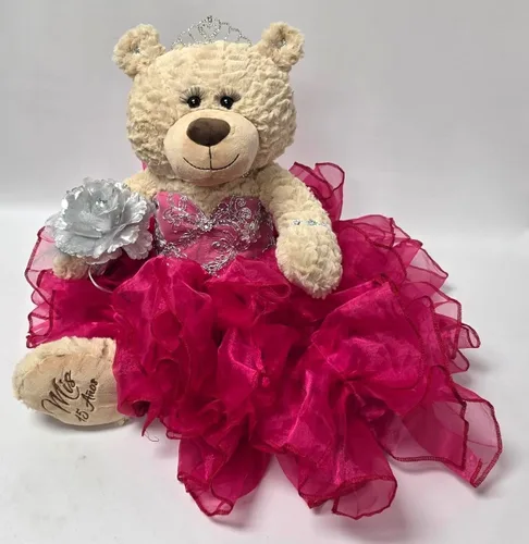 Vista 12 de KINNEX COLLECTIONS SINCE 1997 20" Quince Anos Quinceanera Last Doll Osito de peluche con vestido (pieza central) ~ ARC16832-4R (azul bebé)