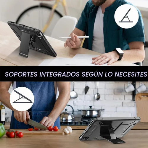 Vista 7 de Soke Funda para iPad Pro de 11 pulgadas 2022/2021/2020/2018/iPad Air de 5ª/4ª generación, protector de pantalla integrado - Compatible con carga