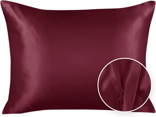 Vista 19 de ShopBedding - Lujosa funda de almohada de satén para el cabello, 2 unidades, satinada, estándar, con cremallera, estampado de cebra marrón