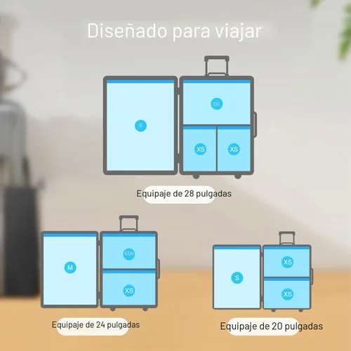 Vista 3 de UPGOGO Bolsas de Vacío de Viaje Combo Paquete de 6 - Bolsas de Almacenamiento al Vacío Ahorradoras de Espacio para Ropa y Equipaje