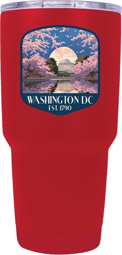 Vista 22 de Washington, D.C. Souvenir - Vaso aislado de acero inoxidable, 24 onzas, color negro, A