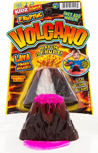 Vista 4 de 2Chill Pequeño juguete de volcán eruptivo (paquete de 6) Kit de ciencia de volcán para niños, juguete educativo STEM, juego de experimentos