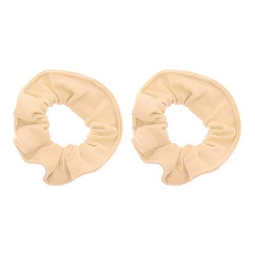 Vista 27 de Set of 2 Large Solid Scrunchies (Beige)