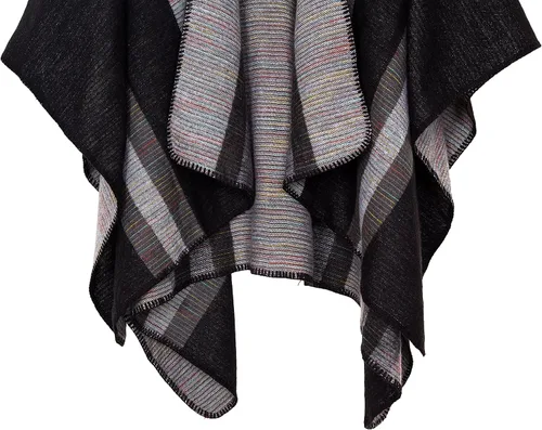 Vista 8 de Chales cálidos para mujer, cárdigan con frente abierto, estilo vintage, poncho