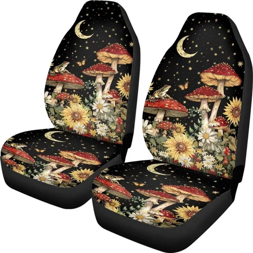 Vista 38 de Talayituse - Funda de asiento de coche con estampado de salpicaduras de pintura de la bandera americana, funda de asiento de cubo para vehículo, 4