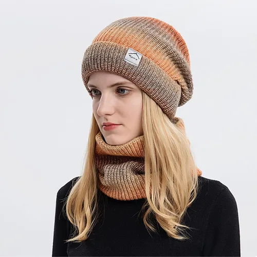 Vista 3 de Gorro de punto para mujer, gorro de esquí de invierno, gorro térmico para mujer, orejeras de invierno, gorro de ciclismo, blanco para mujer