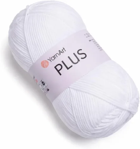 Vista 17 de YarnArt Jeans Plus - Hilo de mezcla de algodón suave, 100g (3.5 onzas), 160m (174 yardas), 55% algodón, 45% acrílico, grosor medio #4, ideal