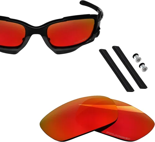 Vista 2 de BLAZERBUCK Lentes de repuesto polarizadas y kit de calcetines para gafas de sol Oakley Jawbone Racing Jacket