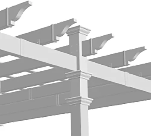 Vista 6 de Vita Valencia – Pérgola de vinilo independiente de 12 x 16 pies (3.66 x 4.88 m)