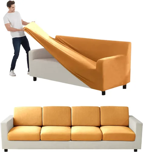 Vista 73 de Funda para Sofá de Terciopelo, Fundas Elásticas para Sofá para Funda Principal Separada/Respaldos y Cojines de Asiento, Funda para Sofá, para Fundas