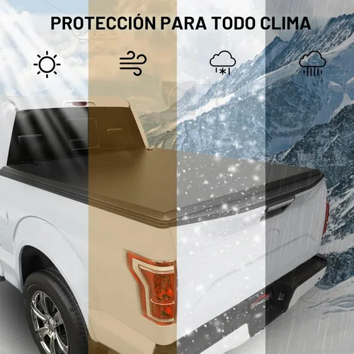 Vista 5 de Cubierta enrollable y suave para caja de camioneta Compatible con Toyota Tundra 2000-2006 Fleetside (No para Stepside) Caja de 6.5 pies