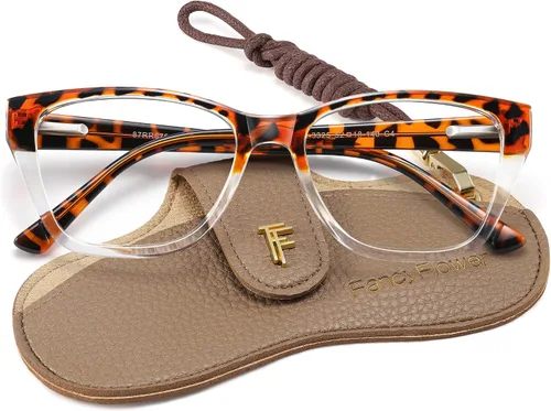 Vista 8 de Cateye Reading Glasses for Women - Mocha Muse Tortuga de cacao