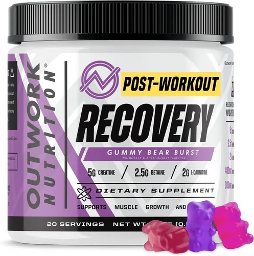 Vista 9 de Outwork Nutrition Polvo de recuperación después del entrenamiento, monohidrato de creatina, Ashwagandha KSM-66 y cereza ácida, acelera