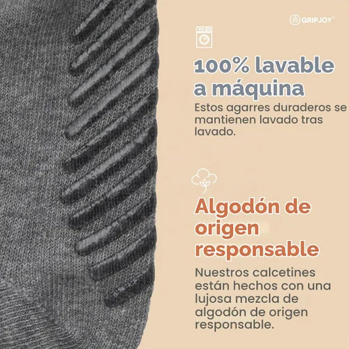 Vista 5 de Gripjoy Toddler Socks with Grippers, Non-Slip for Kids, Enhanced Stability, Comfortable Cotton - 4 Pairs Mezcla para niños