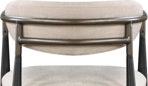 Vista 9 de Acme Jaramillo Barrel - Silla lateral en color beige y negro (juego de 2)