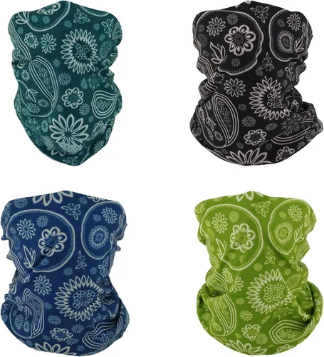 Vista 7 de 4 bandanas multiusos para mujeres y hombres