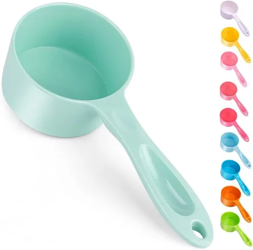 Vista 9 de Super Design Cuchara medidora de melamina para perros, 1 taza, para perros, gatos, pájaros y conejos, cuchara de alimentación para mascotas, apta