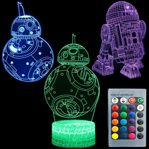 Vista 11 de 3D ilusión noche luz fútbol fútbol tres patrón 16 cambio de color lámpara de ilusión deportes lámpara de luz nocturna para niños niños