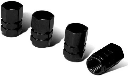 Vista 5 de Tapas para válvulas de neumático de aluminio estilo carrera tuner de iJDMTOY (4), Negro